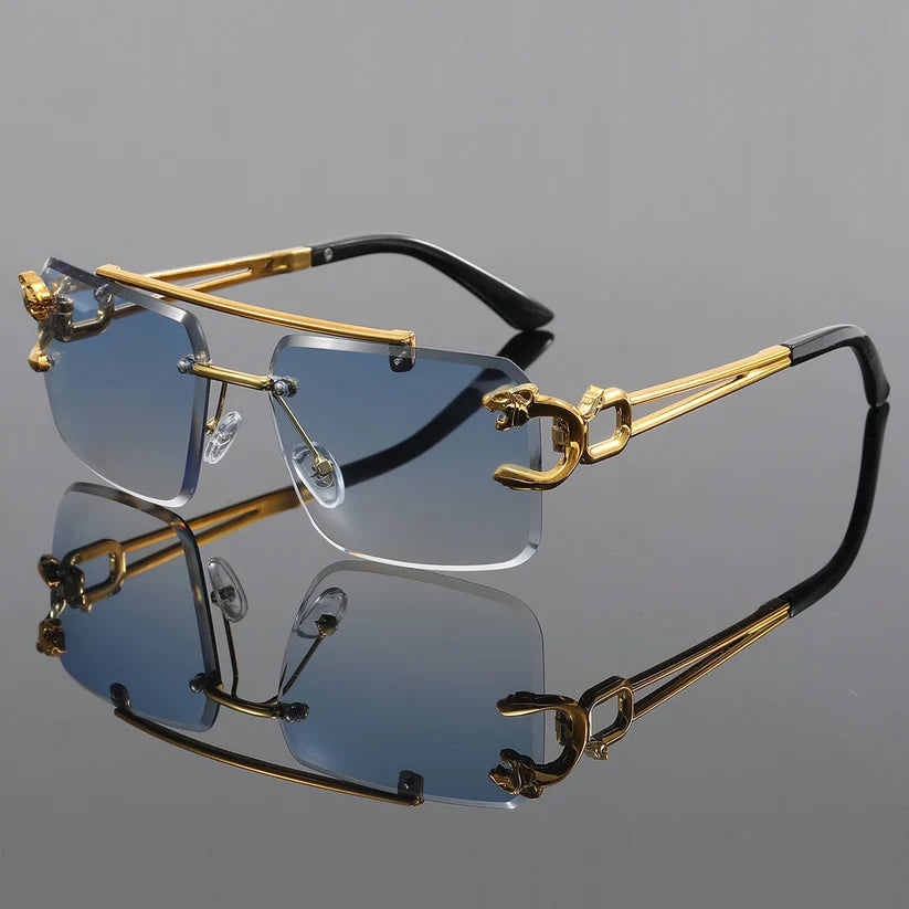 Rimless Cut-Edge Sunglasses