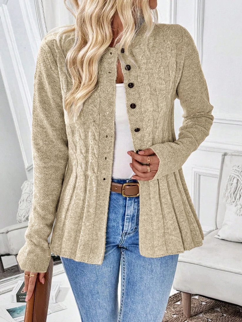 Women's Ribbed Button Cardigan