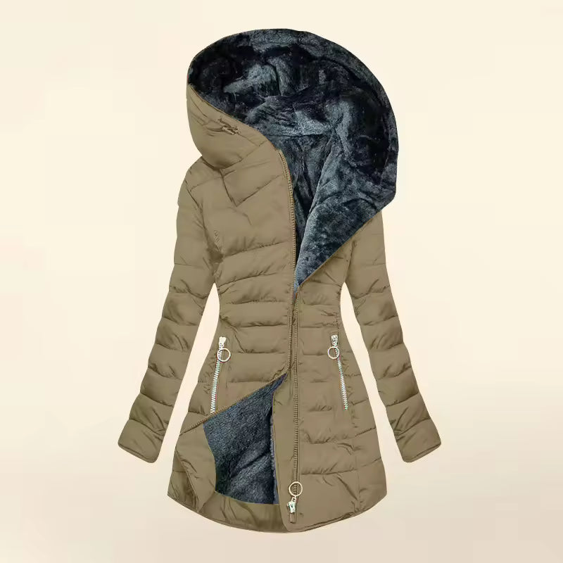 Women's Hooded Quilted Puffer Coat