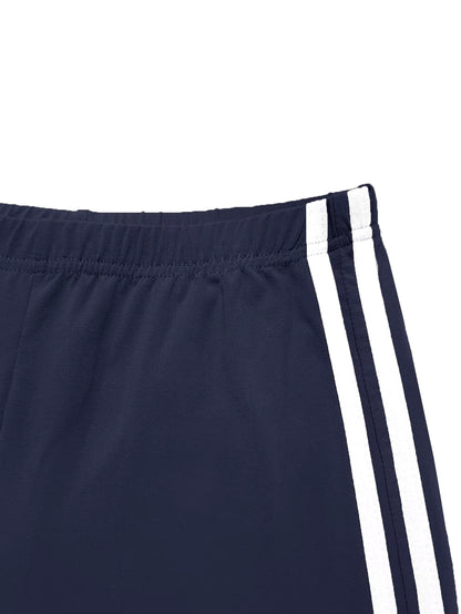 Women's Striped Zip-Up Hoodie and Pants Set