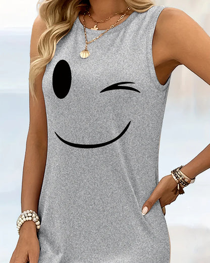 Women's Graphic Print Sleeveless Maxi Dress