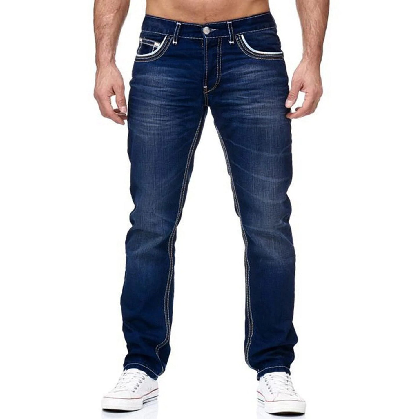 Men's Straight Leg Double Stitch Jeans