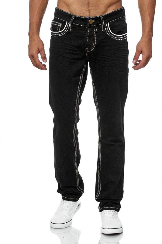 Men's Straight Leg Double Stitch Jeans