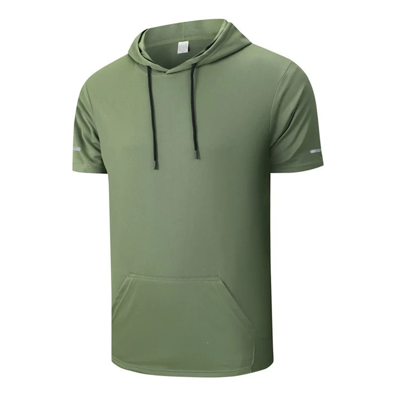 Men's Short Sleeve Hooded T-Shirt