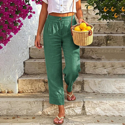 Women’s Pleated Straight-Leg Pants