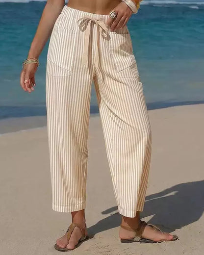Women's Resort Stripe Wide-Leg Pants