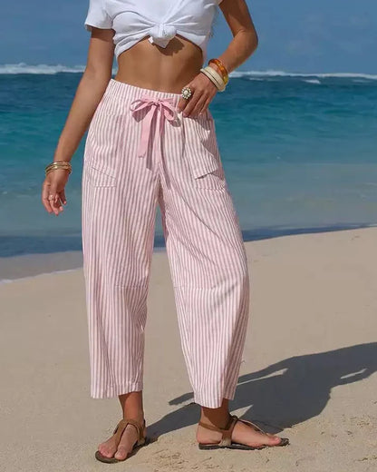 Women's Resort Stripe Wide-Leg Pants