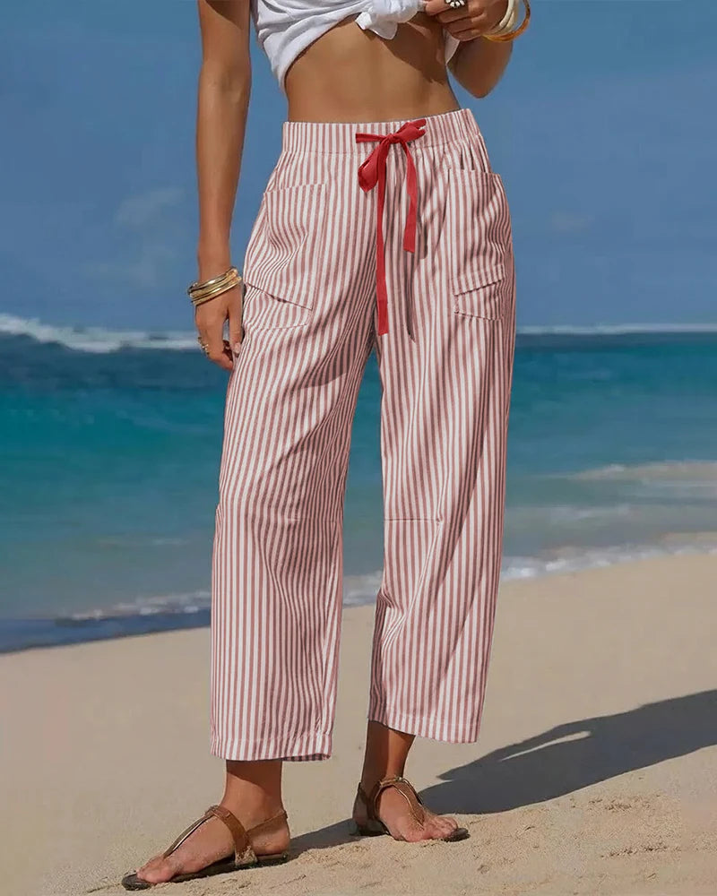 Women's Resort Stripe Wide-Leg Pants