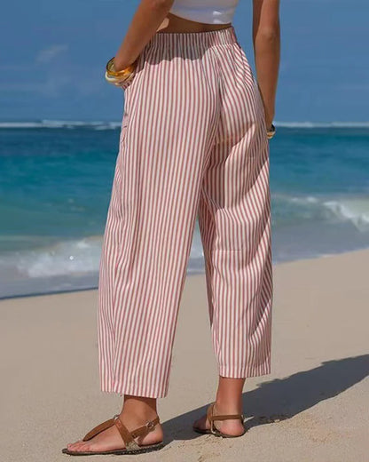 Women's Resort Stripe Wide-Leg Pants