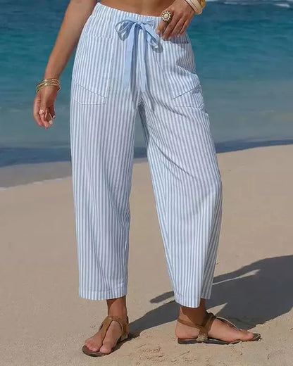Women's Resort Stripe Wide-Leg Pants
