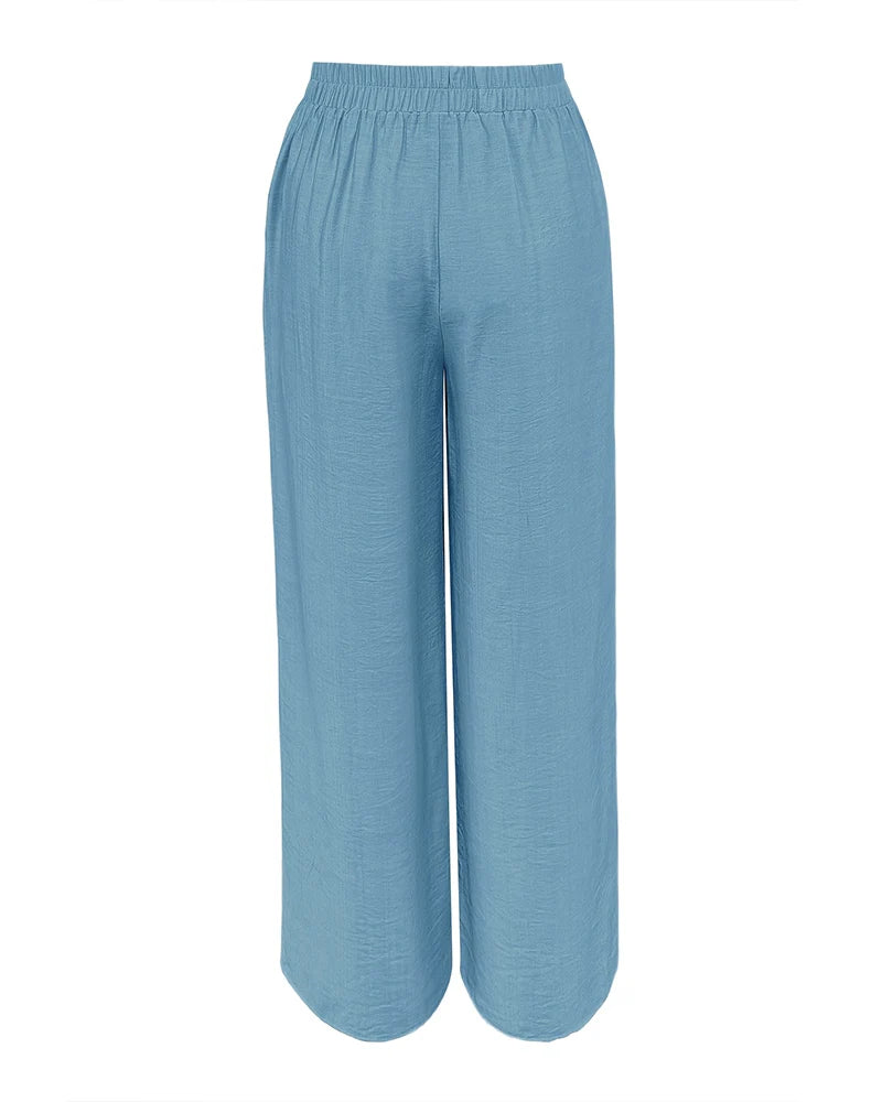 Women's High-Waisted Wide-Leg Pants