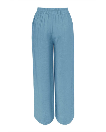Women's High-Waisted Wide-Leg Pants