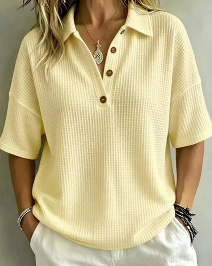 Women's Textured Polo Shirt