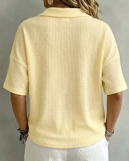 Women's Textured Polo Shirt