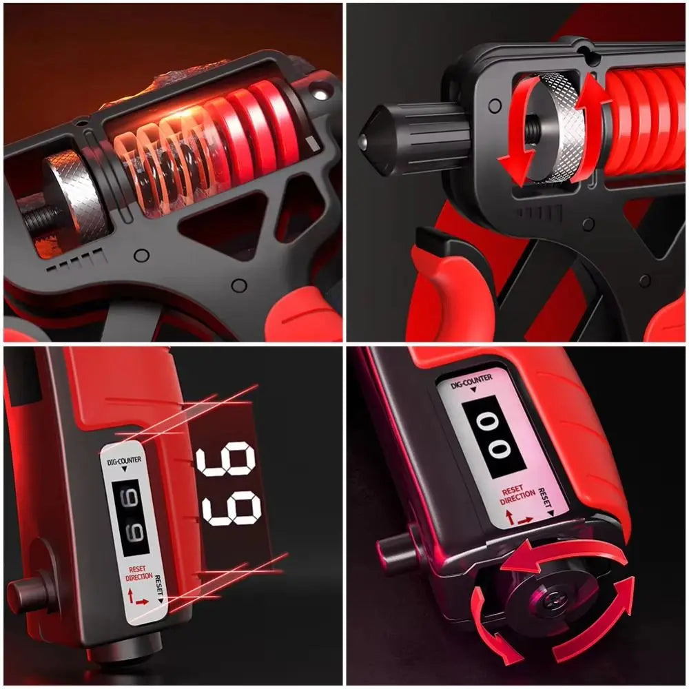 Adjustable Hand Grip Strengthener with Digital Counter
