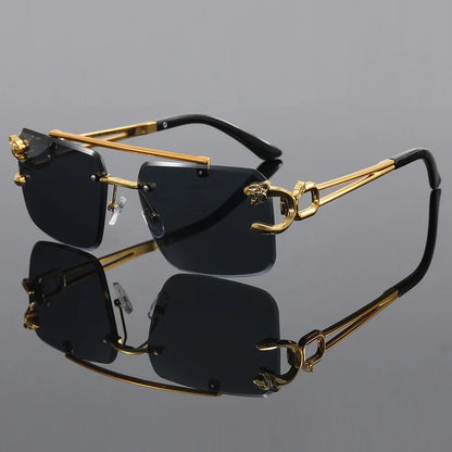 Rimless Cut-Edge Sunglasses