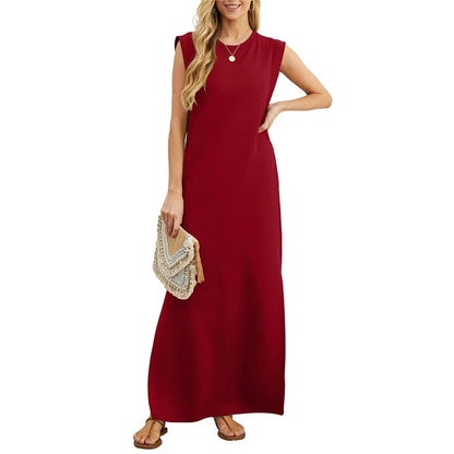 Women’s Sleeveless Maxi Dress With Pockets