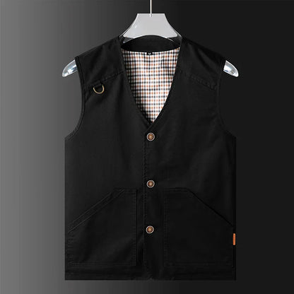 Men's Button Front Utility Vest