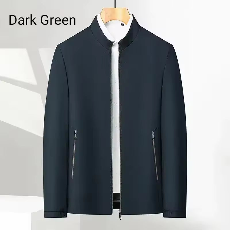 Men's Standing Collar Zipper Jacket