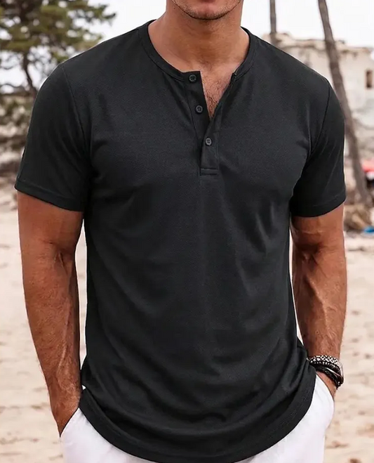 Men’s Short Sleeve Henley Shirt