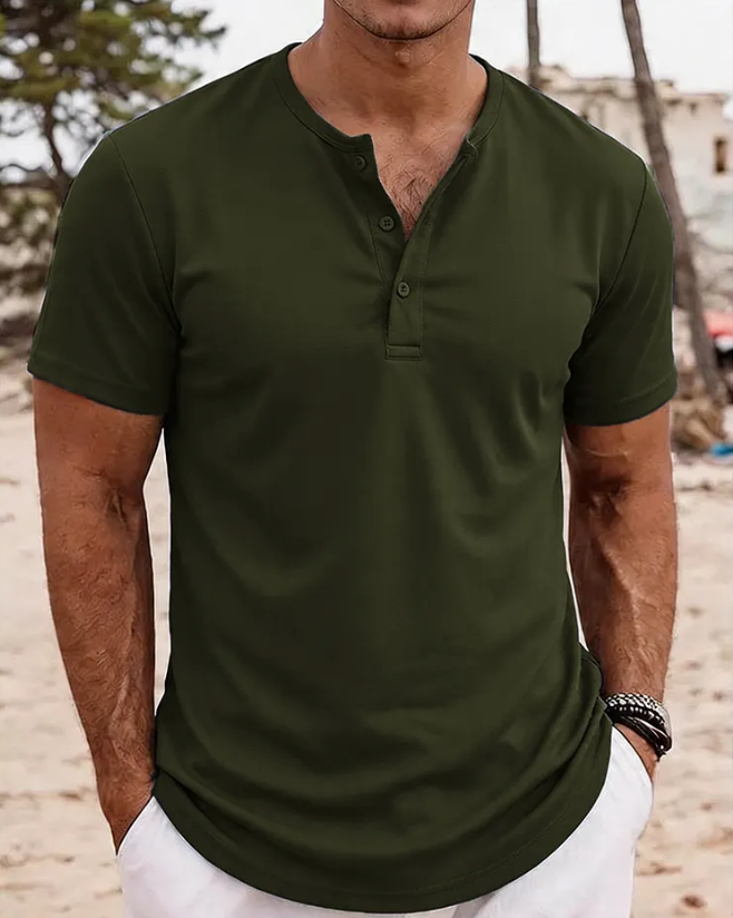 Men’s Short Sleeve Henley Shirt