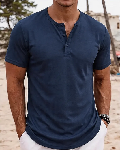 Men’s Short Sleeve Henley Shirt