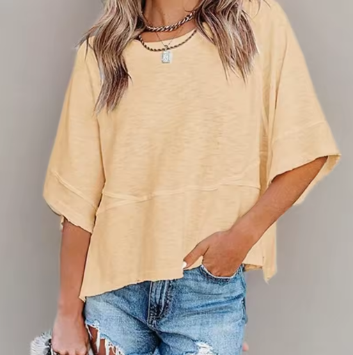 Women’s Oversized Bell Sleeve Casual Tee