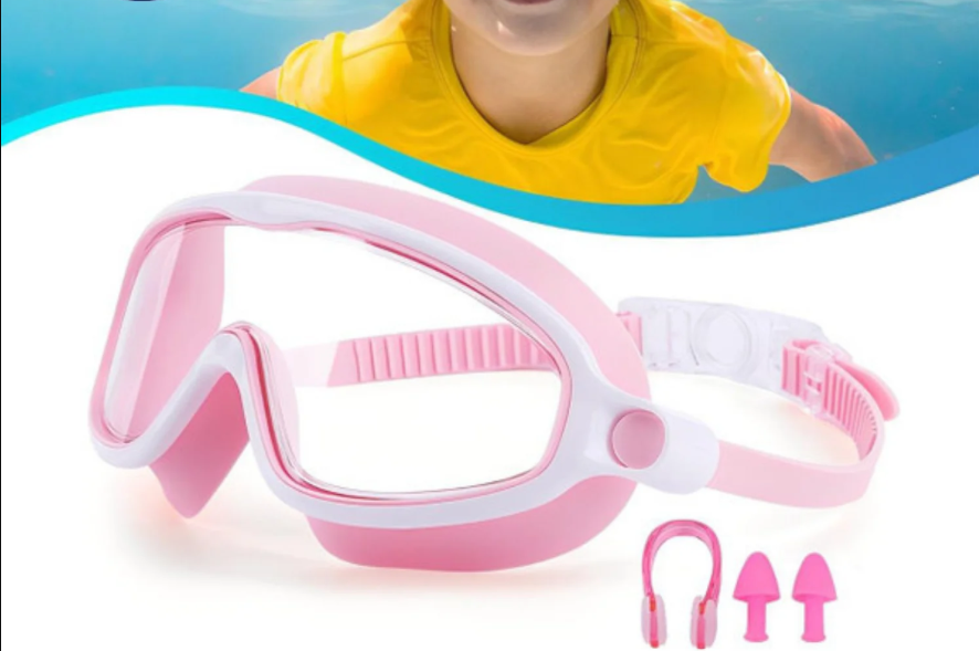 Clip-On Swim Goggles with Adjustable Strap