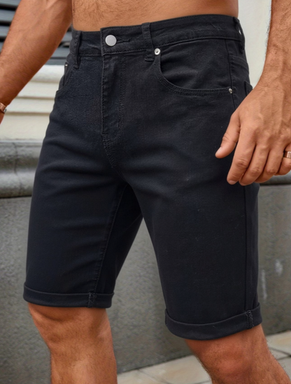 Men's Washed Denim Shorts