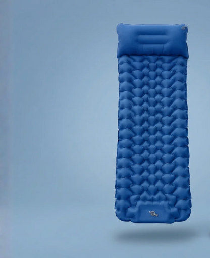 Inflatable Camping Sleeping Pad with Built-In Pillow