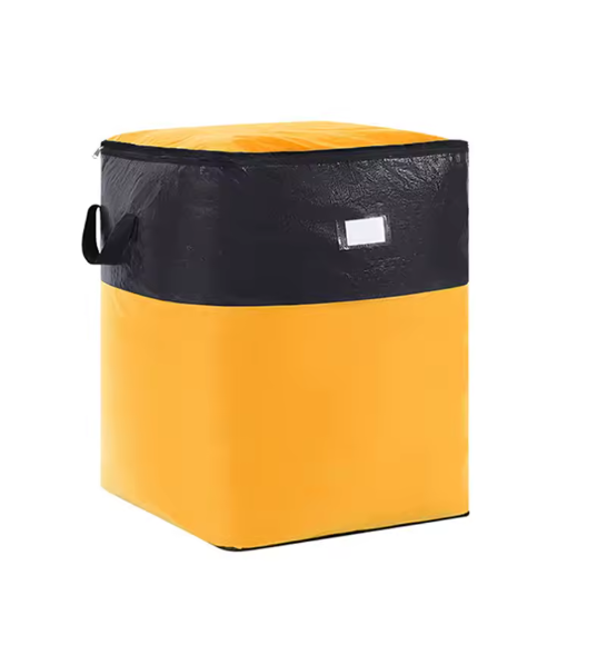 Collapsible Zippered Storage Bag with Carry Handles
