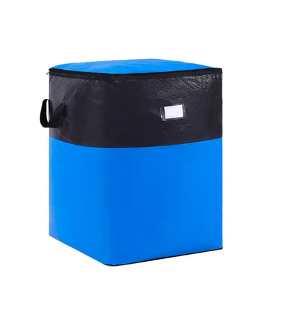 Collapsible Zippered Storage Bag with Carry Handles