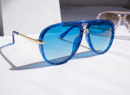 Unisex Aviator Gradient Sunglasses