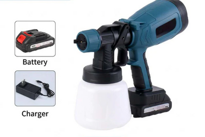 Cordless Electric Paint Sprayer Kit with Dual Batteries