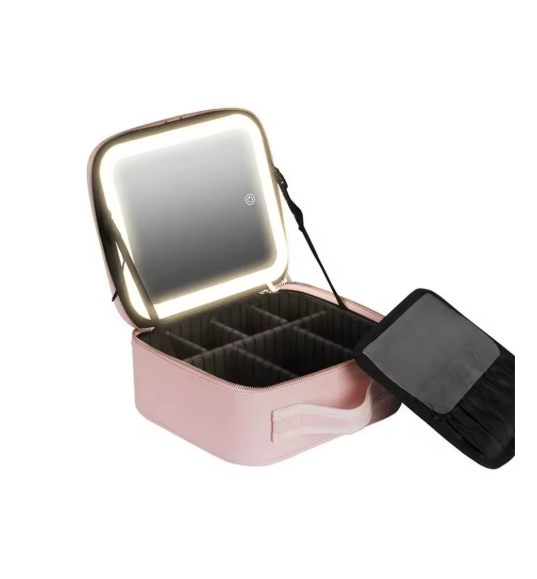 Portable LED Mirror Makeup Case