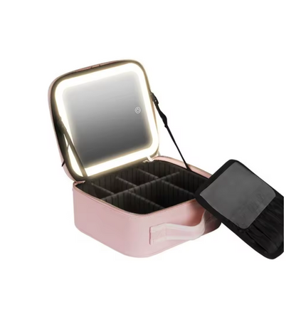 Portable LED Mirror Makeup Case