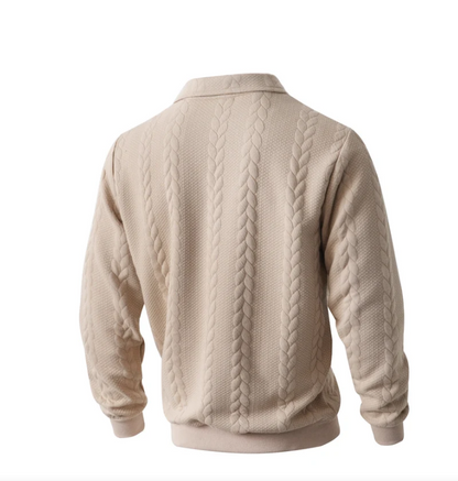 Men's Cable-Pattern Quarter-Zip Sweater