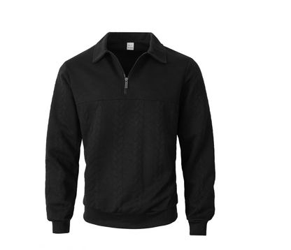 Men's Cable-Pattern Quarter-Zip Sweater