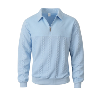 Men's Cable-Pattern Quarter-Zip Sweater