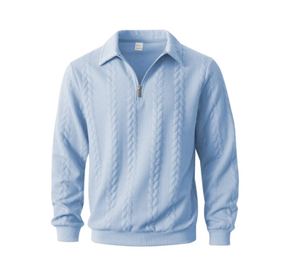 Men's Cable-Pattern Quarter-Zip Sweater