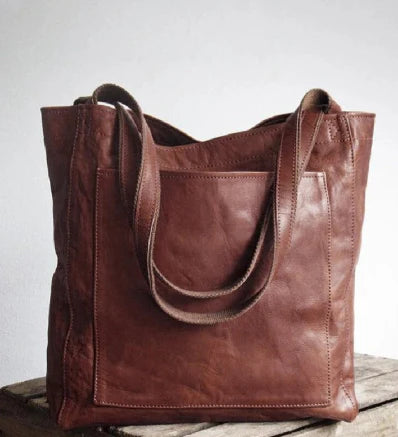 Women’s Timeless Leather-Look Everyday Shoulder Bag