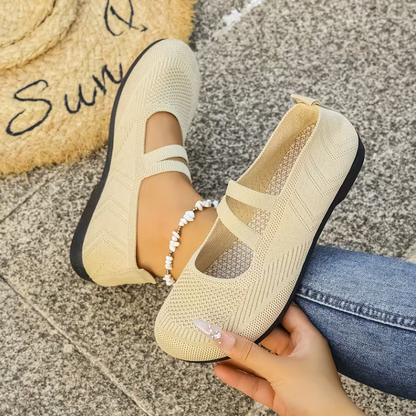 Women’s Breathable Knit Mary Jane Flats