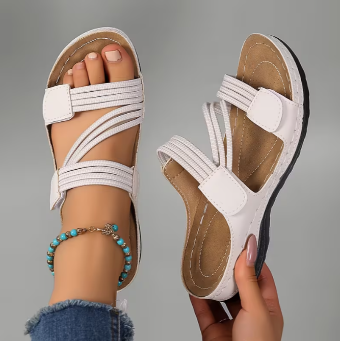 Women’s Elastic Strap Comfort Slide Sandals