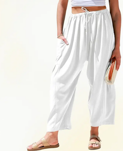 Women’s Lightweight Wide-Leg Drawstring Pants