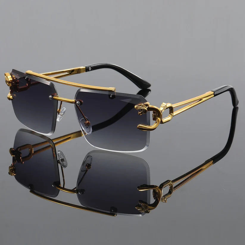 Rimless Cut-Edge Sunglasses