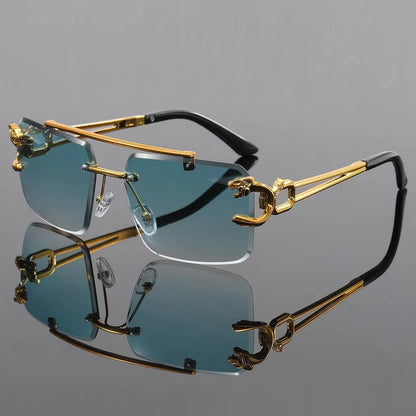 Rimless Cut-Edge Sunglasses