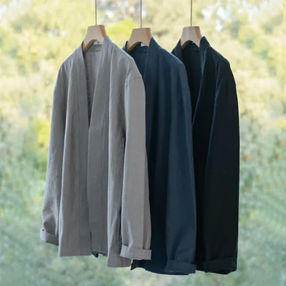 Men’s Relaxed Open-Front Kimono Jacket