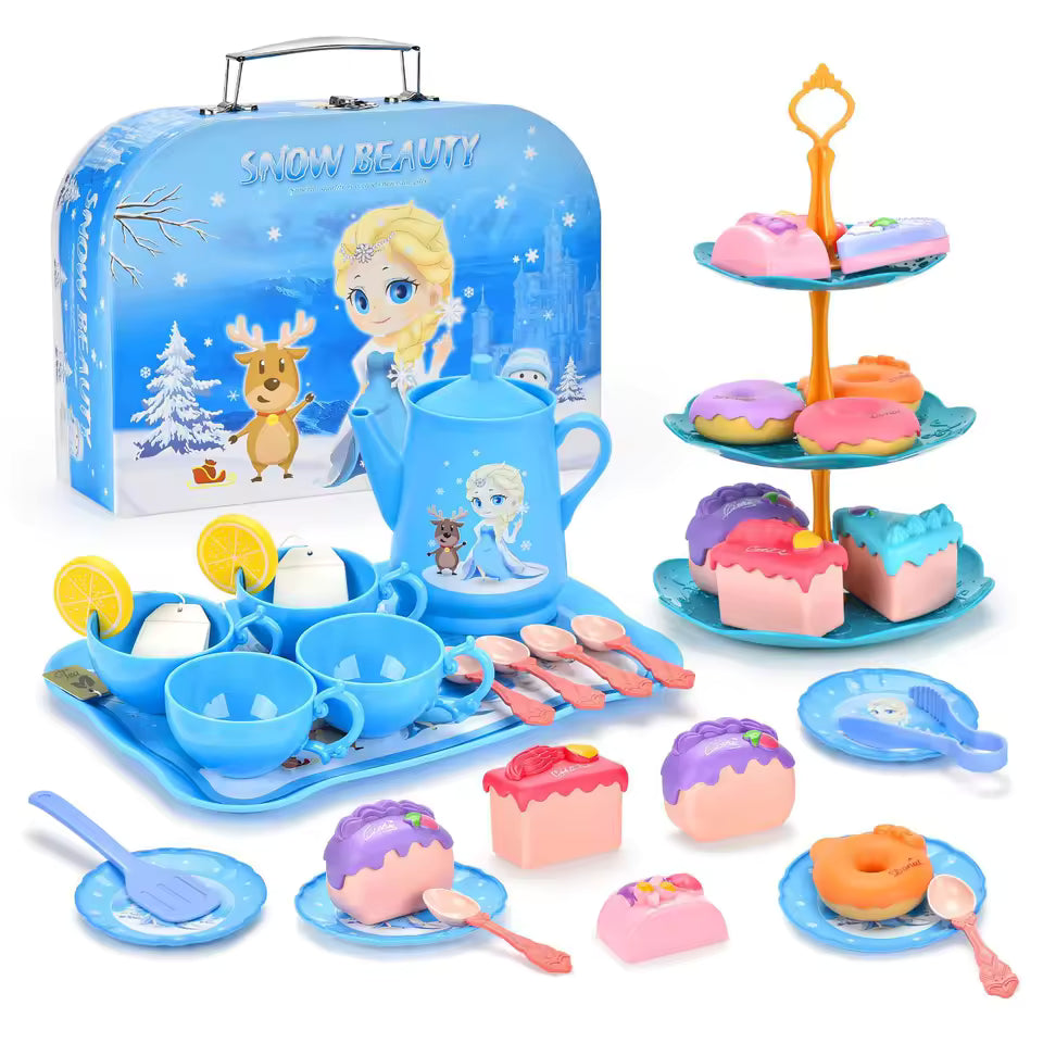Pretend Tea Party Set with Play Food