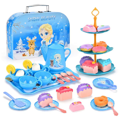 Pretend Tea Party Set with Play Food