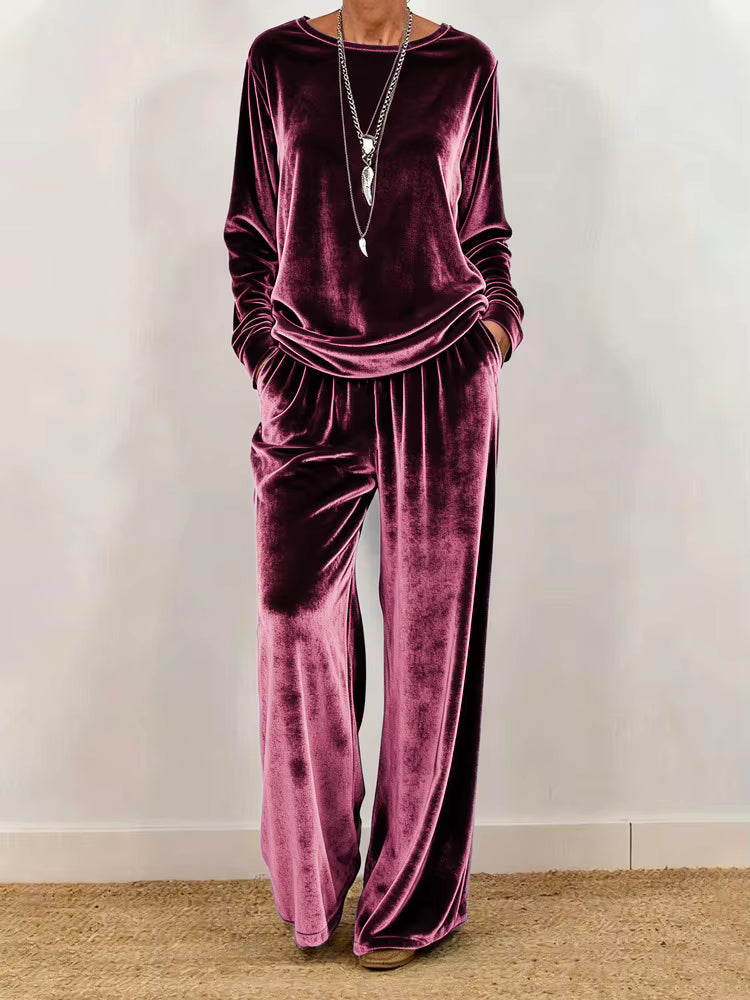 Women's Velvet Two-Piece Set